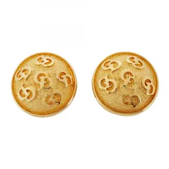 ★SALE【6jcb0866-k】クリスチャンディオール イヤリング CDロゴ 丸型 サークル GPメッキ ゴールド【中古】レディース