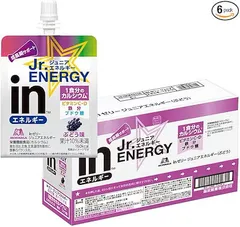 「36本」　森永製菓 inゼリージュニアエネルギー ぶどう 180g　6個　6箱　1ケース
