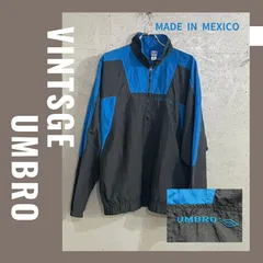【希少】ヴィンテージ　UMBRO　アンブロ　90ｓ　青タグ　メキシコ製（USコンポーネント）　切り替えナイロンジャケット　M　トラックジャケット