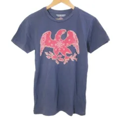 デニム&サプライ ラルフローレン DENIM & SUPPLY RALPH LAUREN Tシャツ イーグルパッチワーク カットソー 半袖 XS 紺 ネイビー X