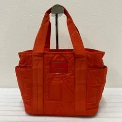 1898　LANVIN SPORT　ランバン　スポール　スポーツ　ハンドバッグ　ゴルフ　オレンジ　キルティング　カードバッグ　ゴルフバッグ　レディース　小さめ　ミニ　軽量　ラウンド