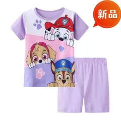 新品 パウパトロール キッズ パジャマ 女の子 半袖 上下セット 綿 寝巻き 夏 子供服 100 110 120 130  ルームウェア