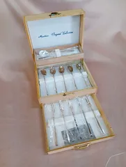 マーシャン オリジナル コレクション　木箱入り　銀メッキのカトラリー12本セット　ティースプーン/フルーツフォーク/バターナイフ/シュガースプーン