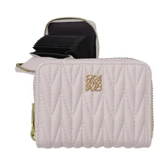 ミニ財布 お札が折れない 二つ折り 大容量 カードケース じゃばら 薄型 小銭入れ コンパクト 小さい レディース (アイボリー) 0