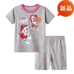 新品 パウパトロール キッズ パジャマ 女の子 半袖 上下セット 綿 寝巻き 夏 子供服 100 110 120 130  ルームウェア