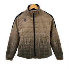DESCENTE(デサント) ブルゾン サイズS レディース美品  - ライトブラウン×黒 長袖/ジップアップ/中綿/秋/冬のサムネイル