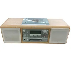 111010 訳アリ品 AIWA アイワ CD/MDラジオ MD/CD STEREO RADIO RECEIVER CSD-NS5MD  ナチュラルウッド　ベージュ
