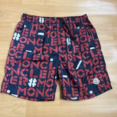MONCLER】 極美品 モンクレール 総柄モノグラム 水陸両用 ハーフパンツ 