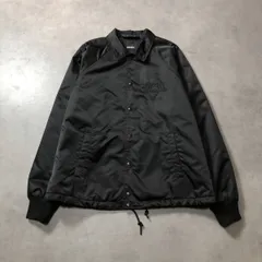 GQ5254◇DIESEL : ロゴ刺繍コーチジャケット◇L◇黒 定価￥42500- 裏キルティング ディーゼル