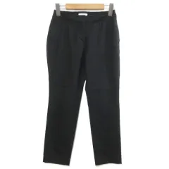 プラステ PLST リネンミックス スティックパンツ ストレッチ 小さいサイズ XXS 黒 ブラック 12-1206030 /X