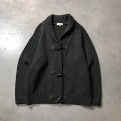 GQ5257◇Burberr's : 80's-90's ウール/カシミヤニット ショールカラーカーディガン◇MA◇チャコールグレー系のサムネイル