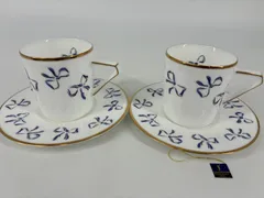 S340 イヴサンローラン　ペアコーヒーセット　カップアンドソーサー　未使用品　保管品　保管汚れ少しあります