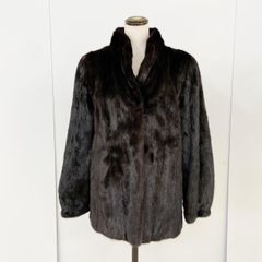 本毛皮☆SAGA MINK グラマミンク ファーコート なめし柔らか◎ 黒 15