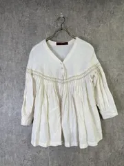 【中古】LISETTE ﾘｾﾞｯﾀ ﾌﾞﾗｳｽ ｼｬﾂ ﾘﾈﾝ ﾀｯｸ ﾌﾞﾚｰﾄﾞ ﾉｰｶﾗｰ ﾎﾜｲﾄ 33923472のサムネイル