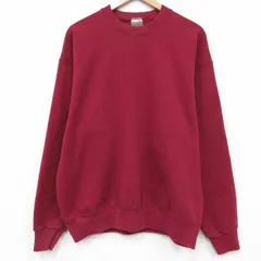 XL/古着 フルーツオブザルーム 長袖 スウェット メンズ 90年代 90s 無地 クルーネック USA製 エンジ 26mar25