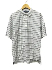 POLO GOLF (ポロゴルフラルフローレン) 半袖マルチボーダーポロシャツ ピマコットン 90S 00S 古着 ビンテージ M ホワイト系 メンズ/199