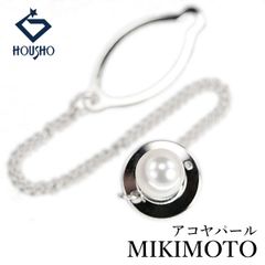 MIKIMOTO ミキモト K14 アコヤ真珠タイタック パール ピンブローチ 