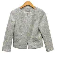美品　theory luxe レザー切替ツイードジャケットブルゾン38 2026年最新】theory ツイードジャケット 4の人気アイテム - メルカリ