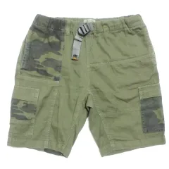 アルファ ALPHA nano universe 別注 ショーツ カーゴ ショートパンツ カモフラ 迷彩 ベルト S カーキ /X