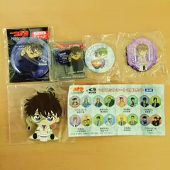 [TK]【新品・未使用】 名探偵コナン 江戸川コナン 工藤新一 灰原哀 少年探偵団 怪盗KID びっくらポン コラボ 缶バッチ / アクリルチャーム / マグネット / ラバーチャーム まとめ売り 6点セット