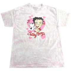 Betty Boop ベティ・ブープ タイダイＴシャツ キャラクター ピンク(メンズ X-LARGE)中古 古着 X9463