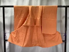 女児四ッ身着物/美品/正絹/オレンジ/長襦袢付/七五三/クリーニング上り/適応身長85～115㎝/9139