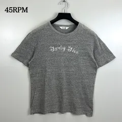 45RPM JAPAN archive logo Tee 3 45アールピーエム 霜降グレー 半袖Tシャツ 日本製 アーカイブ 定番のサムネイル