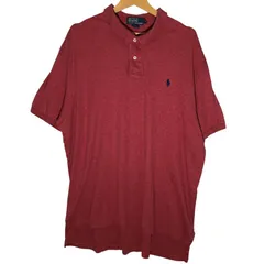 Polo by Ralph Lauren ポロバイラルフローレン 90年代/90’s ヴィンテージ ポニー刺繡 半袖 ポロシャツ ワンポイント刺繡 オーバーサイズ ビッグシルエット Sri Lanka製 XLサイズ レッド