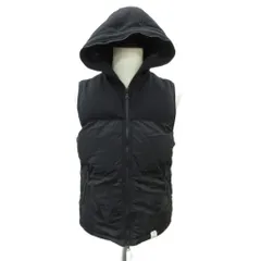 アズールバイマウジー AZUL by moussy ベスト M 黒 フード付き ジップアップ ノースリーブ ECA003 /HO ■ECA003
