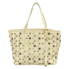JIMMY CHOO(ジミーチュウ) トートバッグ サシャ アイボリー スター(星)/スタッズ/ホログラムシールあり レザー