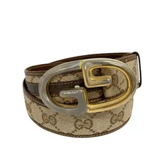GUCCI/グッチ/GGキャンバスベルト/ブラウン/B/レディース/RS0958