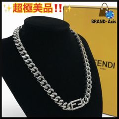 美品】FENDIフェンディ FFロゴ 喜平 チェーン ネックレス シルバー