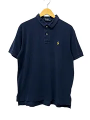 POLORALPH LAUREN (ポロラルフローレン) 半袖ポロシャツ ポニー刺繡 鹿の子 90S 00S 古着 ビンテージ L ネイビー メンズ/199