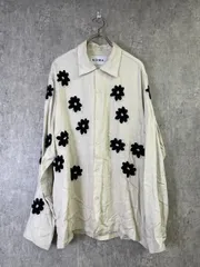【中古】NOMA t.d. ﾉﾏﾃｨｰﾃﾞｨｰ 長袖 ｼｬﾂ 刺繍 花柄 ｵｰﾌﾟﾝｶﾗｰ 開襟 日本製 ﾍﾞｰｼﾞｭ 4 33964431のサムネイル