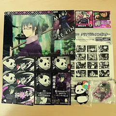 [TK]呪術廻戦 禪院真希 パンダ アクリルキーホルダー / ラバーマスコット / クリアビジュアルポスター / カード / シール まとめ売り 13点セット