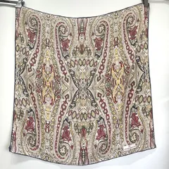 VALENTINO GARAVANI ヴァレンティノ・ガラヴァーニ 大判スカーフ　バンダナ　ストール　シルク100％　ペイズリー　74×74のサムネイル
