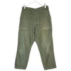 60s U.S.ARMY OG-107 コットンサテン ベイカーパンツ ボタン - メルカリ