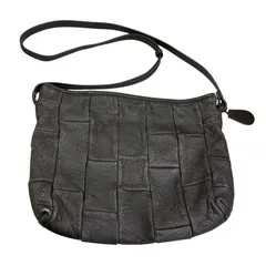 186001 現状品 IBIZA イビサ ショルダーバッグ ブラック レザー