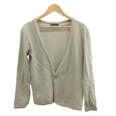 メンズメルローズ MEN'S MELROSE カーディガン XL グレージュ Vネック 長袖 シングルボタン /NP ■ECA004