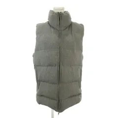 アズールバイマウジー AZUL by moussy 中綿ベスト L グレー 無地 スタンドカラー ノースリーブ /MN2 ■ECA004