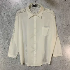 Amulet アミュレット レース シフォン シャツ ホワイト Mサイズ 〇□のサムネイル