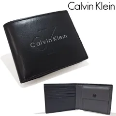 【新品】カルバンクライン  財布 二つ折り財布 小銭入れあり 日本紙幣収納可 メンズ レディース ブラック レザー プレゼント CalvinKlein LV04D1156G UB1 無料ラッピング可