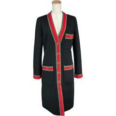 グッチ GUCCI シェリーラインノーカラーロングコート 518064 ブラック ウール レディース その他アウターのサムネイル