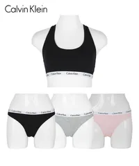 新品 未使用 並行輸入 Calvin Klein カルバンクライン 下着 Carousel レディース 上下セット cklset ブラック3ショーツセット3