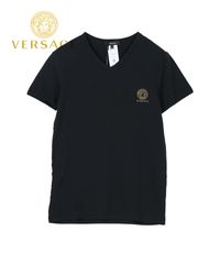 正規品 新品 Versace Vネック Tシャツ BLACK - メルカリ