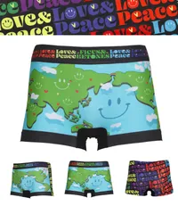 新品 未使用 FICUS×BETONES フィークス×ビトーンズ 下着 FICUS×BETONES メンズボクサーパンツ hula【メール便】 LOVE＆PEACEのサムネイル