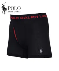 新品 未使用 並行輸入 POLO RALPH LAUREN ポロ ラルフローレン 下着 バラ売り Perfect Pouch Boxer Brief メンズ ロングボクサーパンツ 519057【メール便】 ブラックレッドのサムネイル