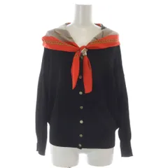 ダイアグラム グレースコンチネンタル Diagram GRACE CONTINENTAL 20AW スカーフルーズニットカーディガン 長袖 2WAY 36 黒 オレンジ 0320453057 /TK