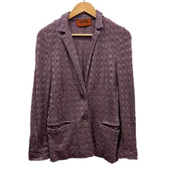 MISSONI(ミッソーニ) ジャケット サイズ44 L レディース - パープル 長袖/ニット/春/秋のサムネイル