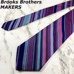 【美品】ブルックスブラザーズ メイカーズ Brooks Brothers MAKERS ネクタイ シルク100% ストライプ ヴィンテージ vintage アメリカ製